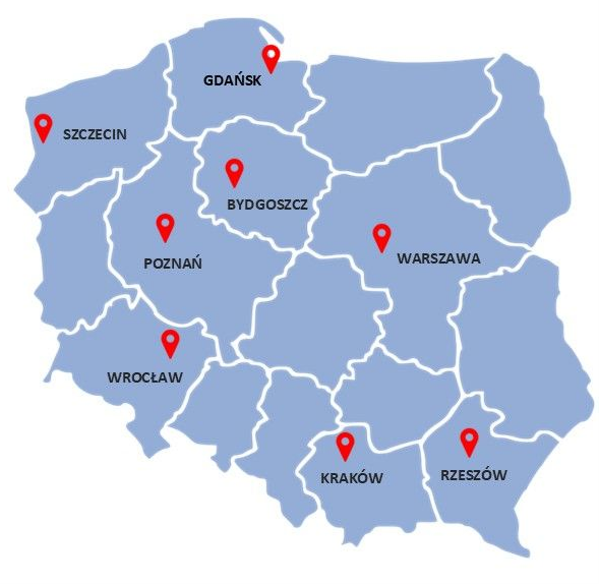 Mapa organizacji MBA Polska